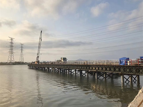 廣東汕頭廣水二局500米貝雷鋼橋